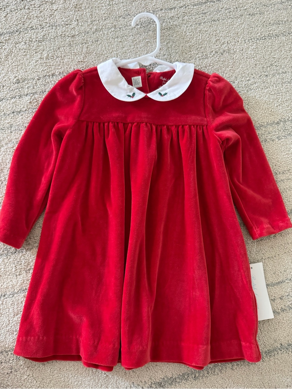 Ralph Lauren Red Dress with White Collar